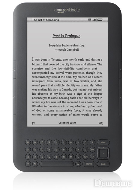 Фото Amazon Kindle 3 Wi-Fi+3G Black (без рекламы)