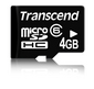  Transcend microSDHC (Class 6) 4Gb (TS4GUSDC6)